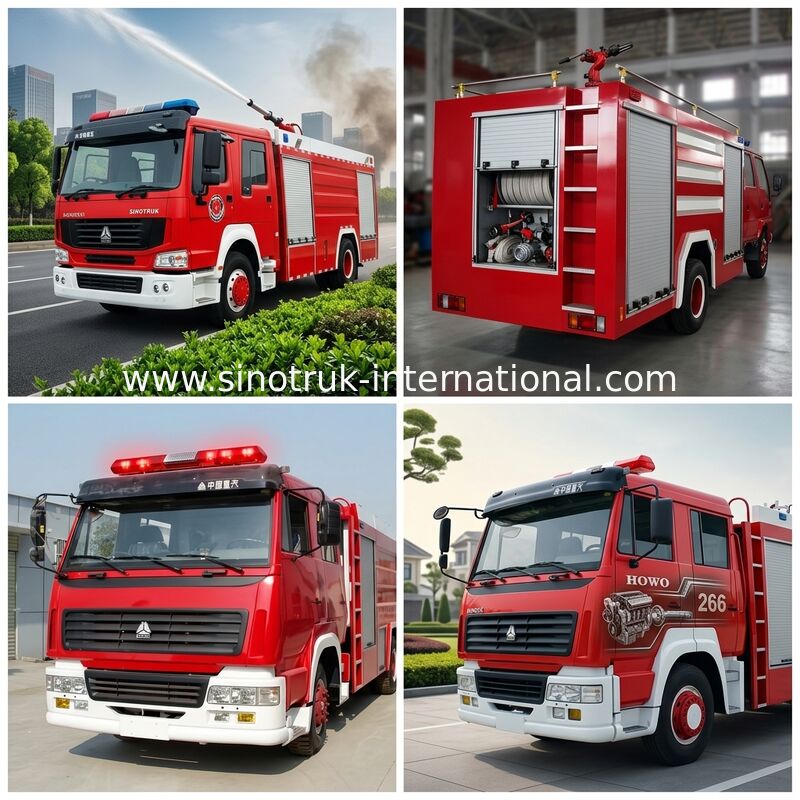 Fire Fighting Truck SINOTRUK HOWO 8-12CBM 266HP for Fire control or Sprinkling