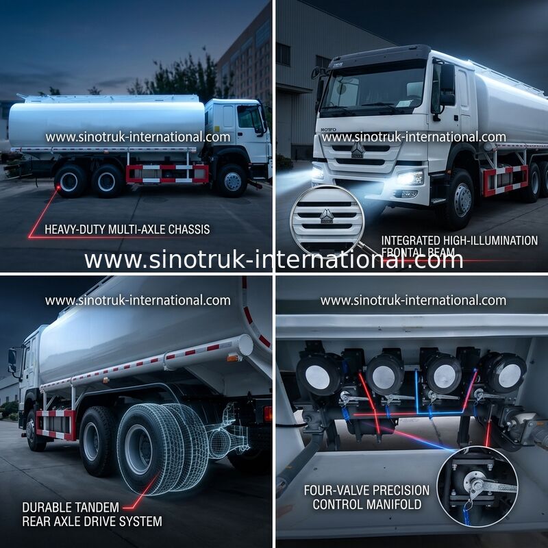 HOWO 6 × 4 10 kół Cysterna olejowa 400HP 20CBM do transportu