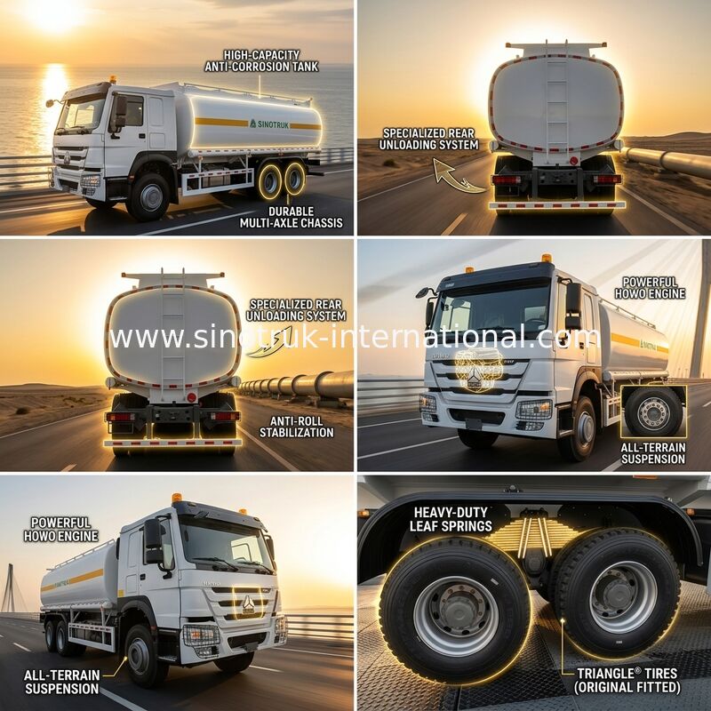 HOWO 6*4 340KW silnik Weichai, 25CBM ciężarówka z czołgami oleju