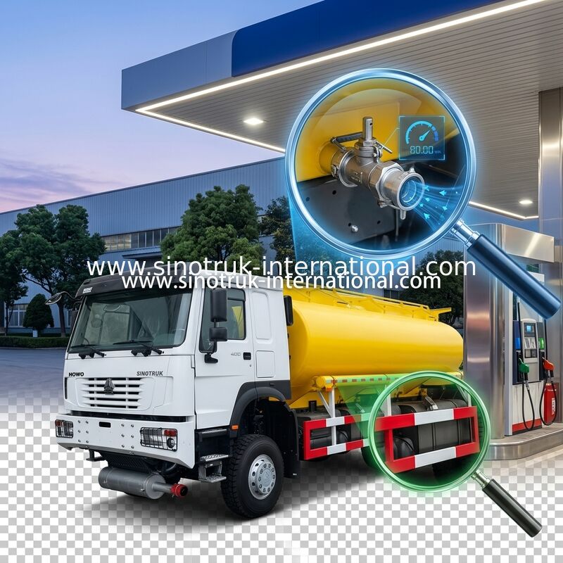 SINOTRUK HOWO 25CBM Samochód z zbiornikami oleju 10 kół 400KM 6 × 6 Komory wielokrotne