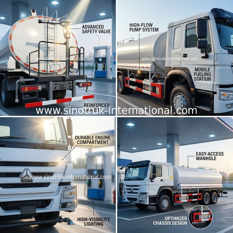 LHD 6 × 4 10 kół Wysoka moc 400 KM HOWO Cysterna na olej Niskie zużycie paliwa