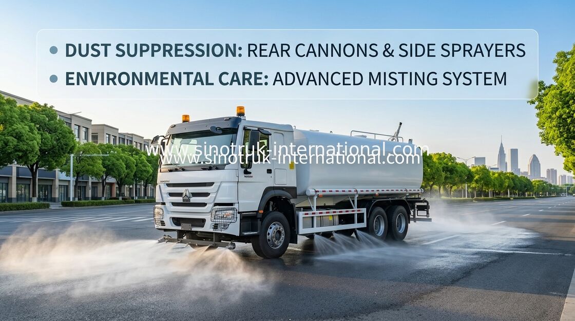 Sinotruk HOWO Biały RHD 6x4 Cisterna z wodą ZZ1257V4347B1 Z funkcją spłukiwania wysokiego ciśnienia