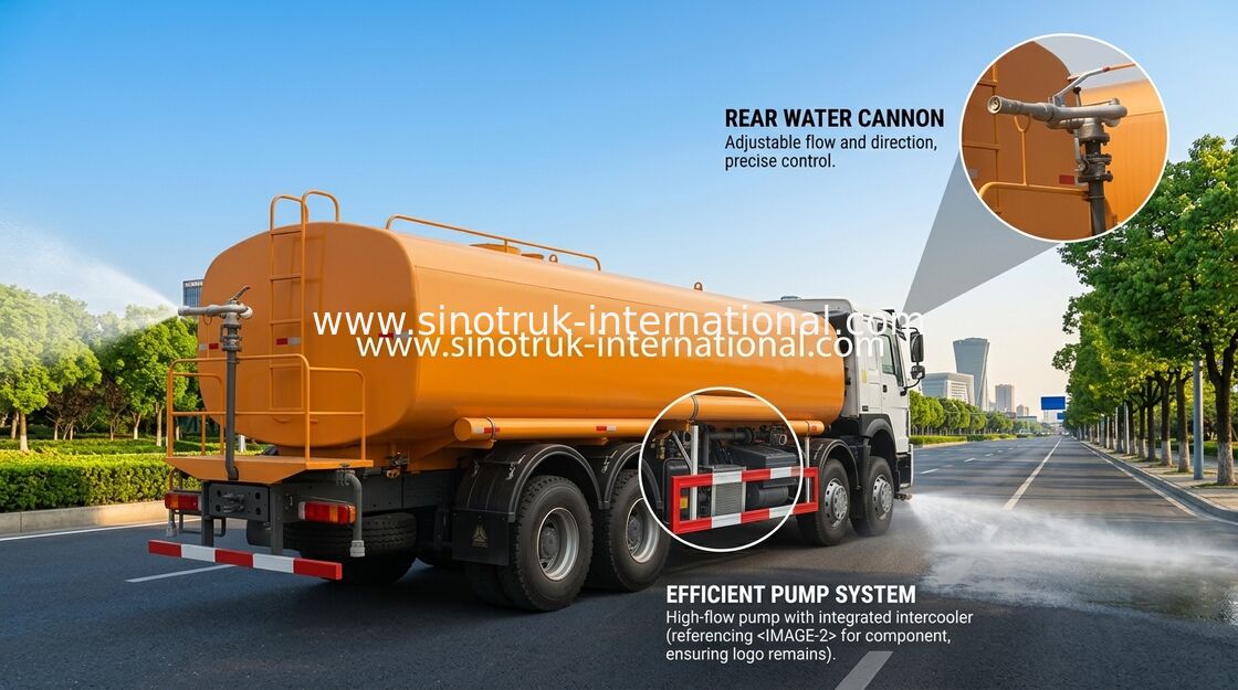 Sinotruk Howo Zraszacz Cysterna na wodę 30CBM 8 X 4 Euro 2