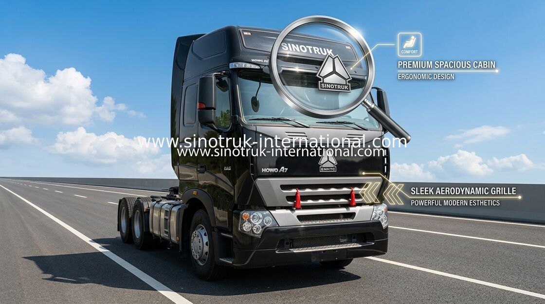 Wysokowydajny D12.38 / 380HP HOWO Ciężarówka ciągnika siodłowego z homologacją ISO