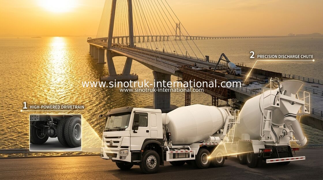 Maszyna do mieszania betonu Sinotruk Howo 380HP 6-10CBM 6 X 4 Euro 2