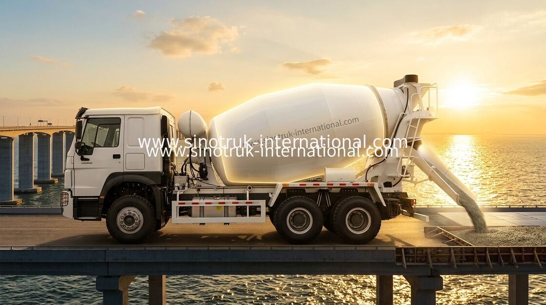 SINOTRUK HOWO 6×4 10 Kołowy Mieszalnik Betonu 400 KM Wysokiej Wydajności LHD