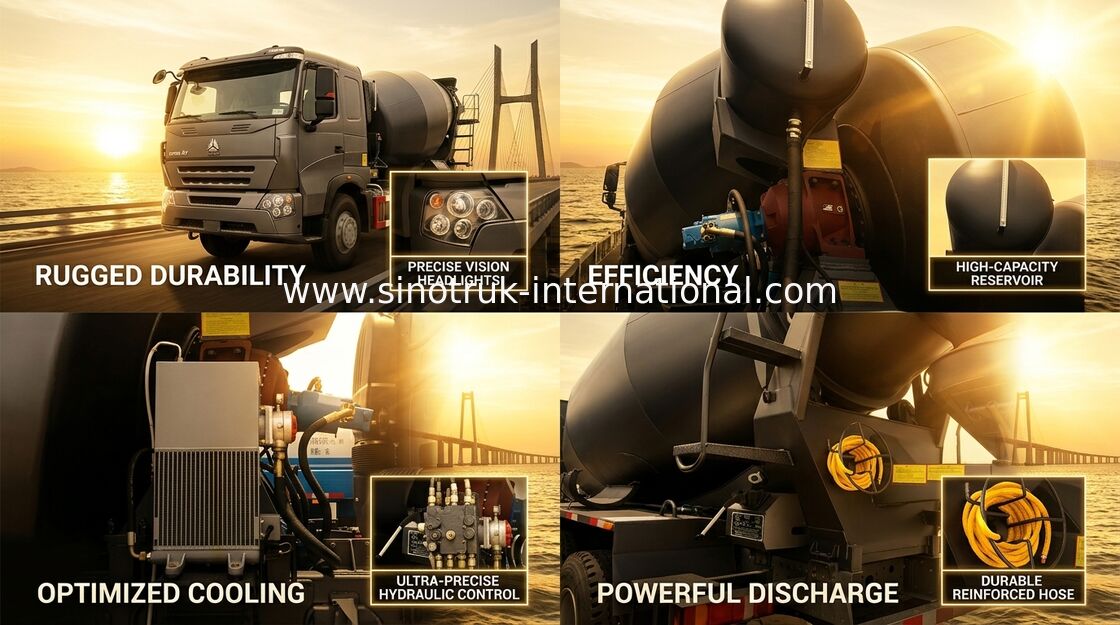 SINOTRUK INTERNATIONAL HOWO A7  Concrete Mixer Truck 10CBM 371HP 6X4 LHD