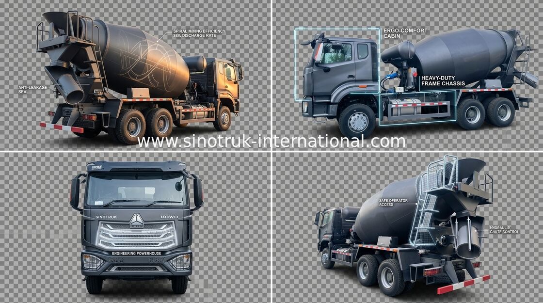Sinotruk Howo N7 Mixer Betonu 6-10CBM 6 X 4 Euro 2 380hp