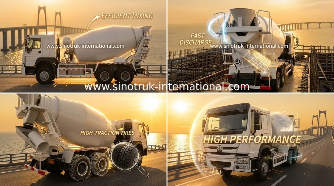 Betoniarka Sinotruk Howo 10-20CBM 6 X 4 Euro 2 340 KM Budowa