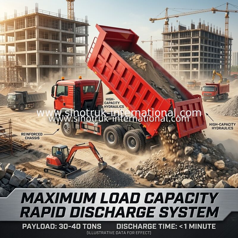 Wysokiej wydajności 6x4 HOWO TX TIPPER Truck.