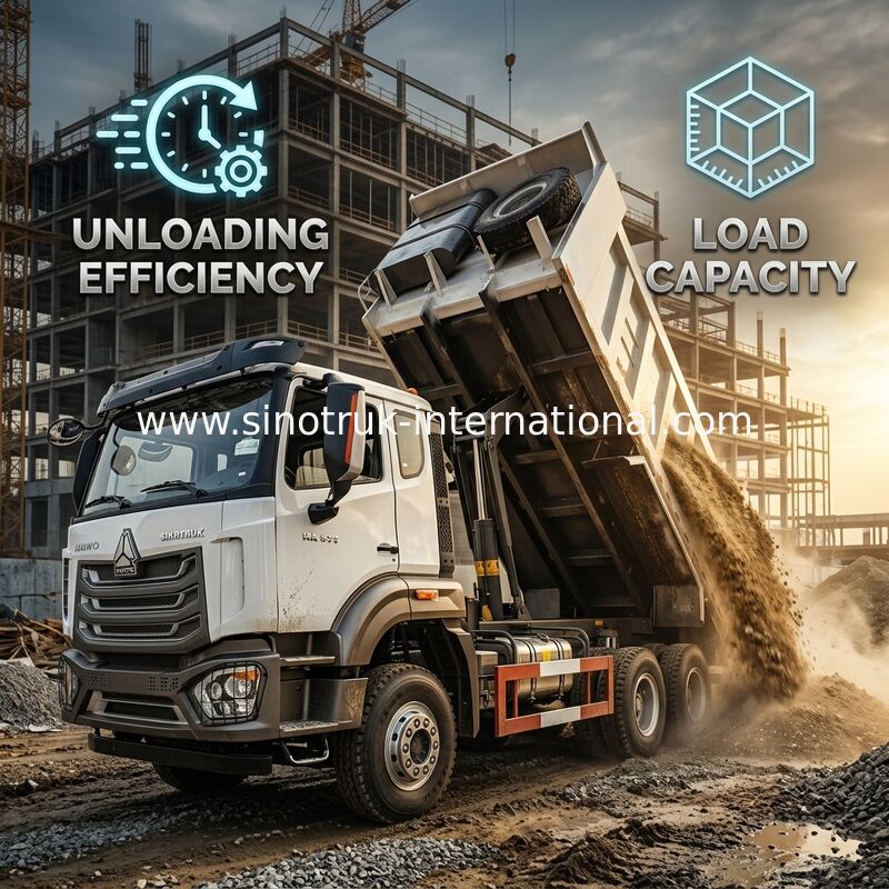 HOWO NX 371HP 6*4 20m3 Centralny podnośnik ciężarówki wysokiej mocy z wydajnym środkowym podnoszeniem ładunku