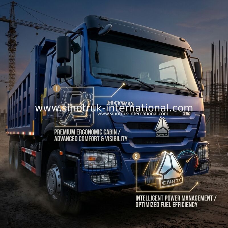 8X4 Blue Tipper Dump Truck 380hp 12 kół Biały H77L ZZ3317V3567B1 Typ U