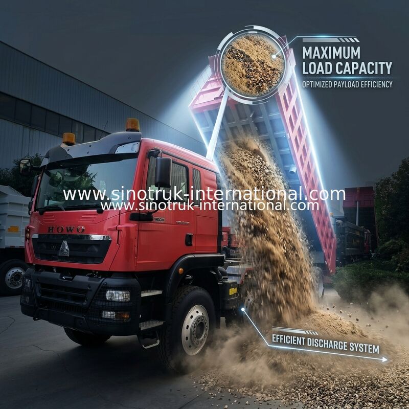 8 × 4 Lhd 12 Koła Sinotruk Tipper 400KM Euro 2