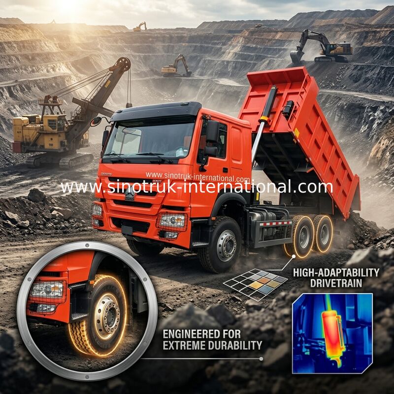 Sinotruk Howo Wypuszczalnik Wichai 380hp 10 Koła 6 × 4 Lhd 20CBM