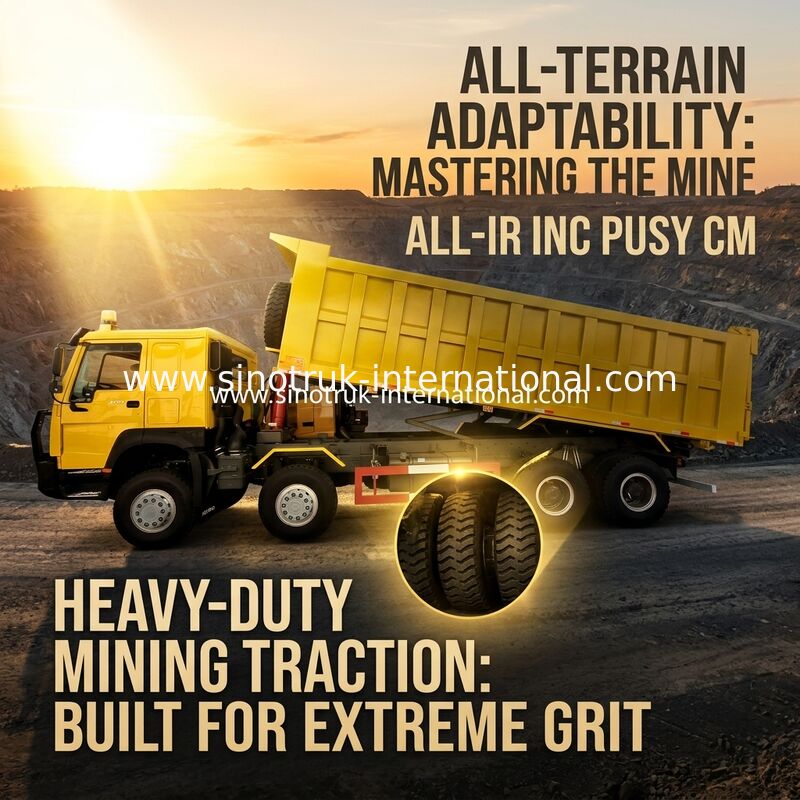 Sinotruk Howo Traktor z wywrotem 400KM 8 × 4 50-60Tons Lhd 12 Koła Duża tacza