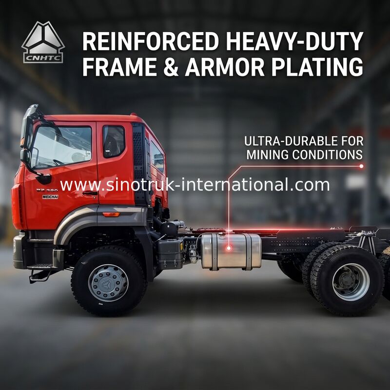Sinotruk New Howo Tipper Dump Truck Podwozie Weichai Silnik 6 × 4 LHD Kolor pomarańczowy