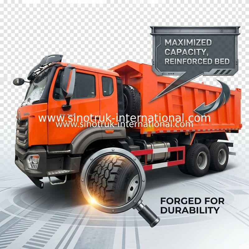 Sinotruk Hohan Wypuszczacz N7 6 × 4 10 Koła 380KM Lhd lub Rhd