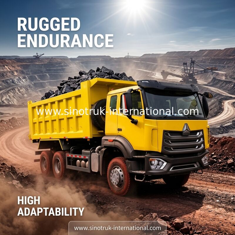 Sinotruk TIPPER Dump Truck NX 6 × 4 10 Koła Weichai 380hp Duża tacza