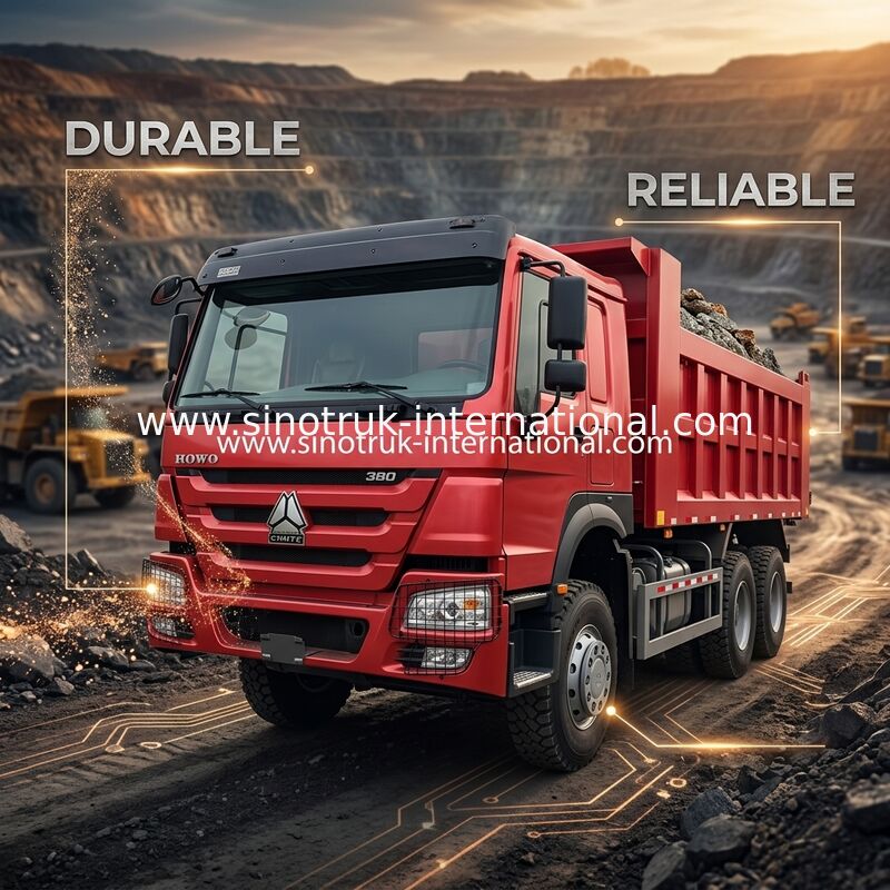 SINOTRUCK Howo Tipper Dump Truck 380hp 6 × 4 20CBM Pudełko 10 kół