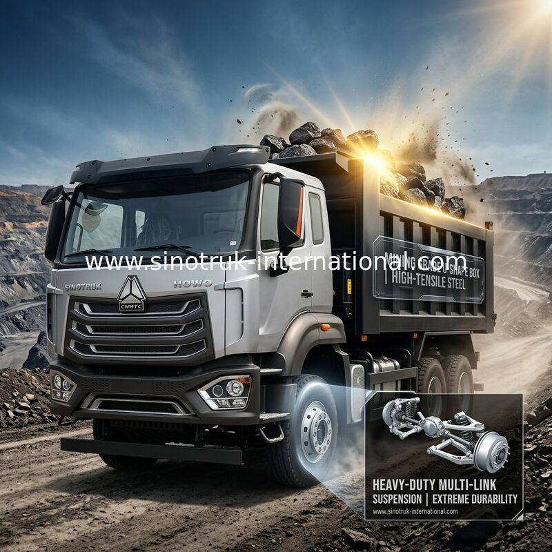 SINOTRUK HOWO N7 Kabina Wywrotka Wywrotka LHD 6X4 400KM Diamond Silver