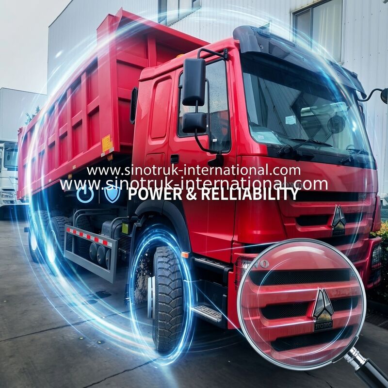 Sinotruk Howo Traktor z wywrotem 380hp 6 × 4 z hydraulicznym cylindrem Hyva do wydobycia