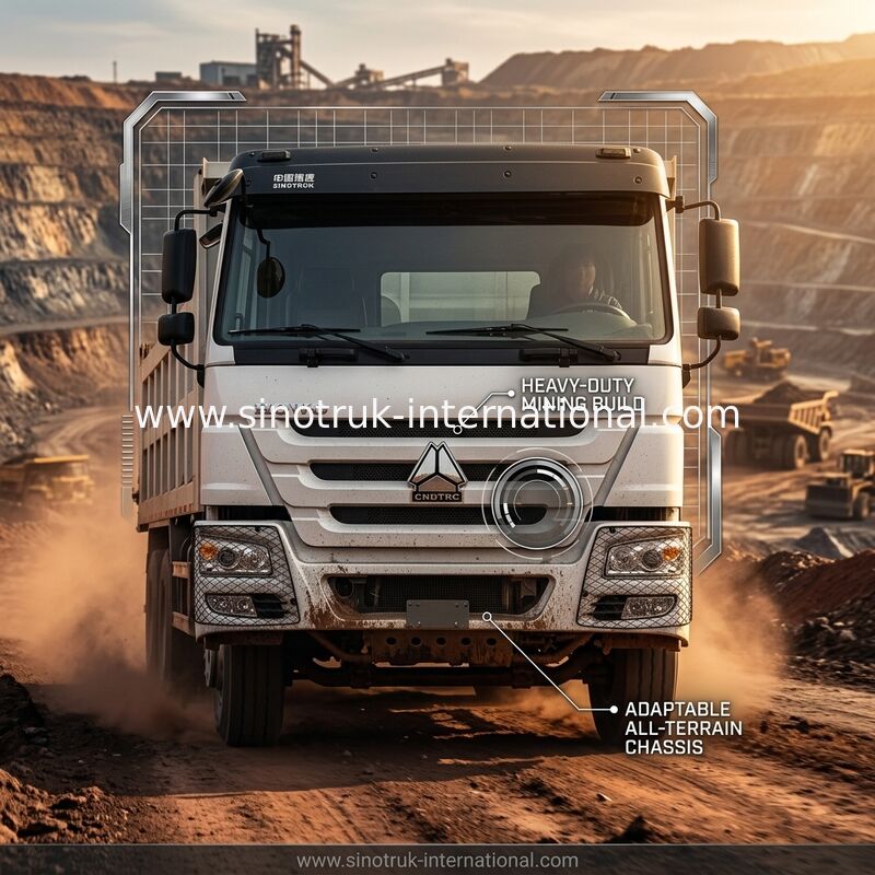 SINOTRUK HOWO Wywrotka Wywrotka 6 × 4 400 KM 20CBM Biały LHD 10 Koła