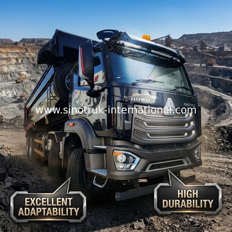 LHD 8 × 4 10 kół HOWO Wywrotka Wywrotka Wysoka moc 371 KM