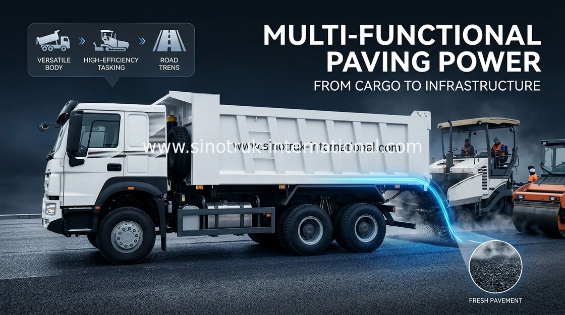 SINOTRUK Howo Wywrotka Wywrotka LHD 6X4 371KM W Kolorze Białym