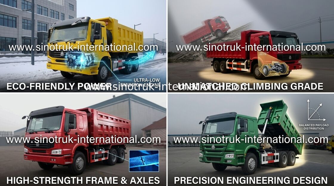 SINOTRUK HOWO Wywrotka 10 kół LHD 371HP 25tons 10-25CBM ZZ3257N3847A