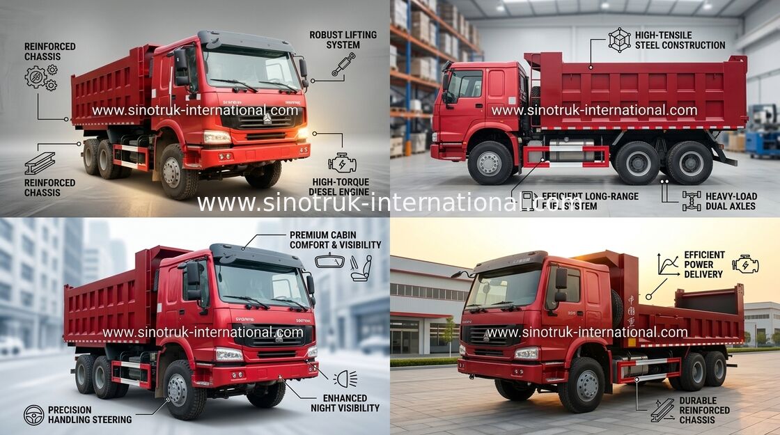 SINOTRUK HOWO wywrotka Wywrotka 6X4 10-25cbm obciążenie 30tons towar ZZ3257N3647A