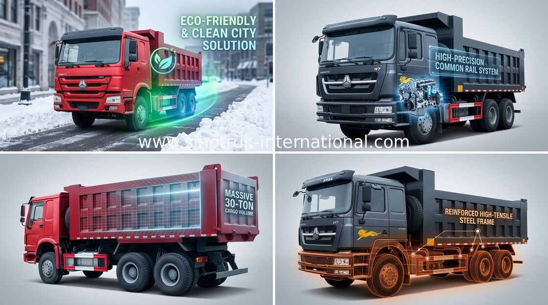Wywrotka Wywrotka SINOTRUK HOWO 10 kół 371HP obciążenie 25-40 ton 10-25CBM towarów