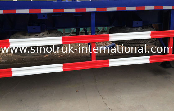 Container Carrying Flatbed Semi Trailer Truck 3 Axles 30-60 Tons 13m