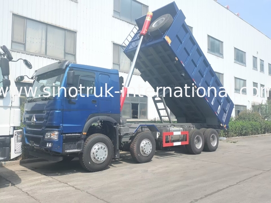 SINOTRUK HOWO LHD 12 kół 8X4 400 KM Niebieska wywrotka do górniczego podnoszenia z przodu 50 ton
