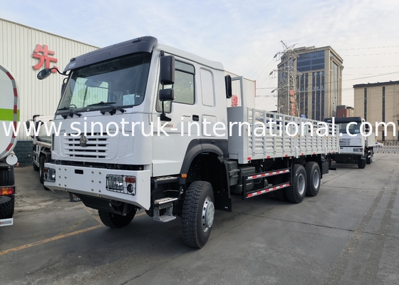Sinotruk Howo Nowy ciężarówka 6 × 6 z napędem na wszystkie koła Lhd 10 Koła Długa skrzynia ładunkowa