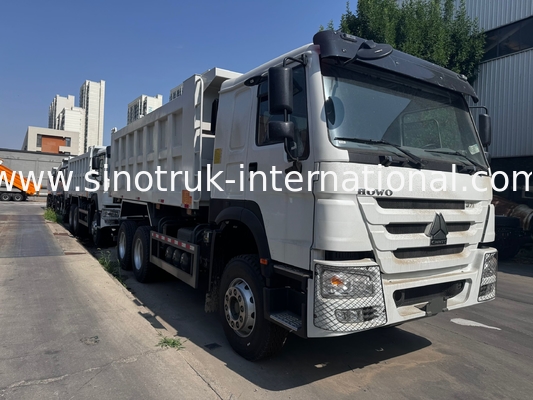 Silnik SINOTRUK 371KM 6 × 4 LHD HOWO Wywrotka Biała 19-20CBM Środkowe podnoszenie