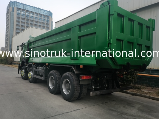 SINOTRUK HOWO 400KM 8X4 Wywrotka Ciężarówka Budowlana Stara Przednia Kabina Ghost Face Wojskowy Zderzak Kontener typu U