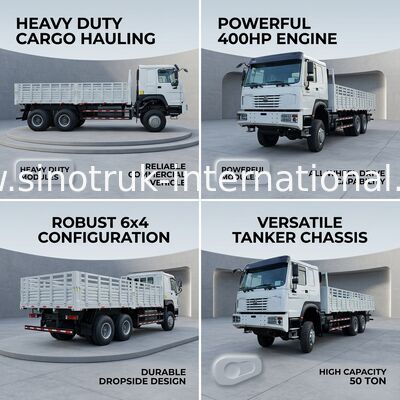 Howo Full Drive Cargo Box Truck 400 KM 4 osi