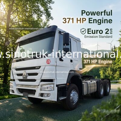 HOWO A7 Używany wózek ciągnikowy LHD 6X4 Euro 2 371 KM z napędem hydraulicznym