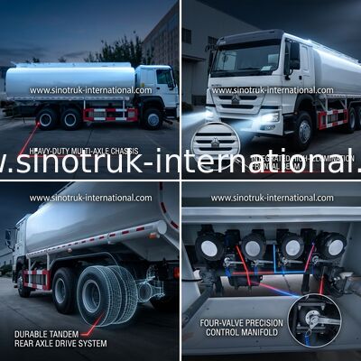HOWO 6 × 4 10 kół Cysterna olejowa 400HP 20CBM do transportu