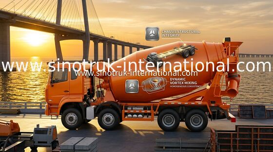 Sinotruk Howo N7 Beton Mixer Truck 6 X 4 Euro 2 380hp Do budowy