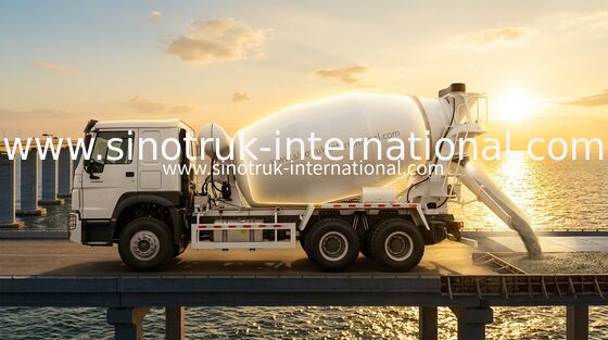 SINOTRUK HOWO 6×4 10 Kołowy Mieszalnik Betonu 400 KM Wysokiej Wydajności LHD