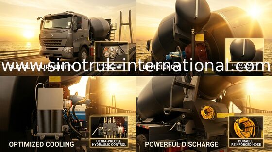 SINOTRUK INTERNATIONAL HOWO A7  Concrete Mixer Truck 10CBM 371HP 6X4 LHD