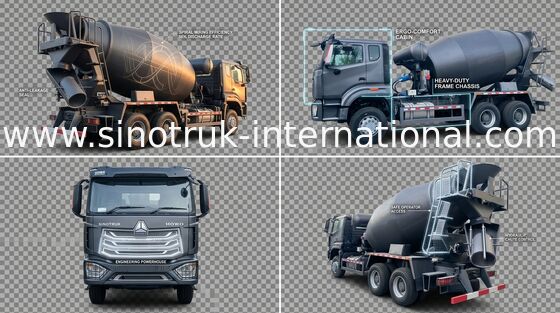 Sinotruk Howo N7 Mixer Betonu 6-10CBM 6 X 4 Euro 2 380hp
