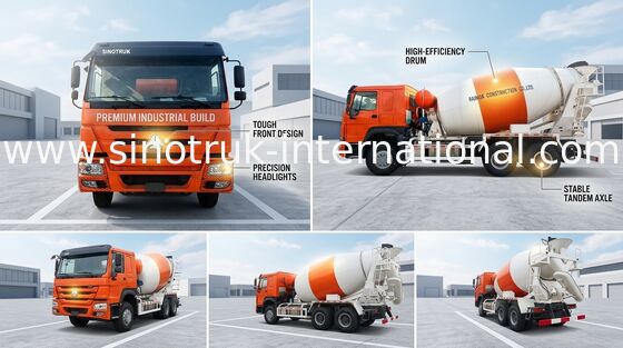 Betoniarka 3C Sinotruk Howo Ready Mix 371 KM 10 kół Lhd 6x4
