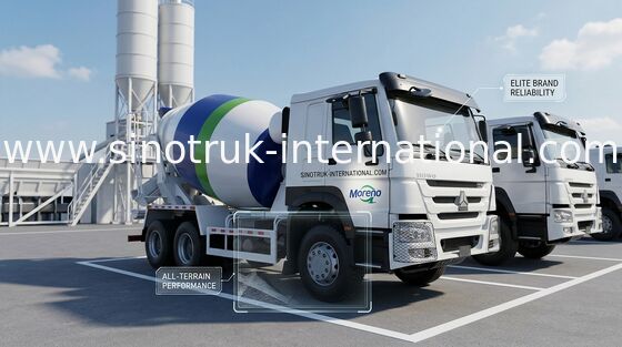 Betoniarka HOWO SINOTRUK 371KM biała Euro II ZZ1257N3841W