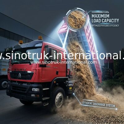 8 × 4 Lhd 12 Koła Sinotruk Tipper 400KM Euro 2