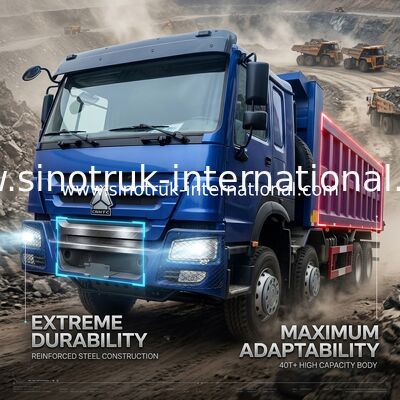 SINOTRUK BLUE HOWO 400HP 8×4 WYWROTKA LHD