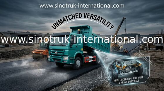 Kierownica z prawej strony Ten Wheels Wywrotka Sinotruk, wywrotka o dużej ładowności