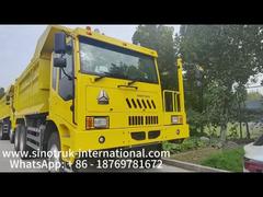 Wywrotka górnicza Sinotruk z silnikiem 430 KM, napędem 6x4 i skrzynią ładunkową o grubości dna 16 mm